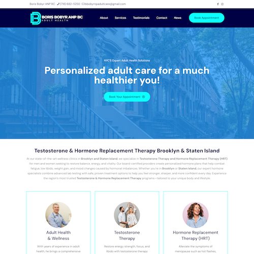 Healthcare website designed by Island Web Solutions for a Long Island medical provider